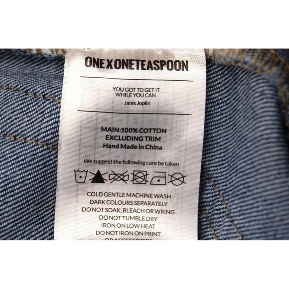 One Teaspoon Awesome Baggies Jeans Womens 25 Blue Distressed Relaxed Fit‎ Denim - Picture 11 of 12